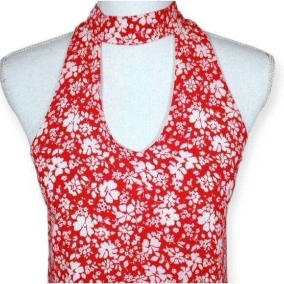 LULU'S LEAN CLOSE IVORY & RED FLORAL SWING DRESS SZ. XS EUC. - Picture 7 of 12